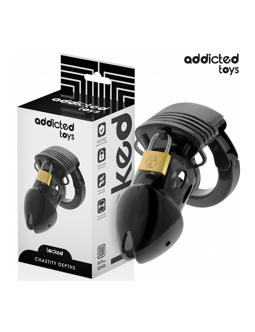 ADDICTED TOYS LOCKED - CHASTITY DEPTHS PENIS CAGE 7.5 CM ADDICTED TOYS LOCKED - CHASTITY DEPTHS PENIS CAGE 7.5 CM