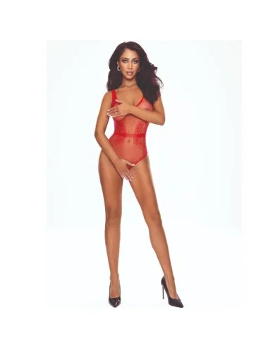 PASSION - BS115 BODYSTOCKING GRID RED