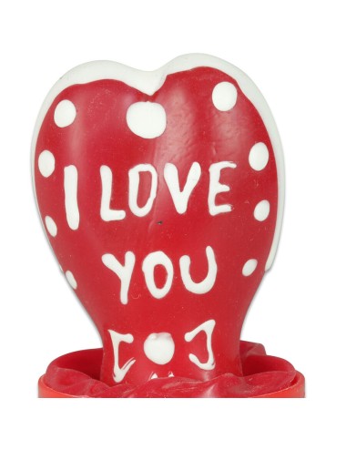 CONDOMERIE - HANDPAINTED NOVELTY CONDOMS HEART - I LOVE YOU MODEL 1