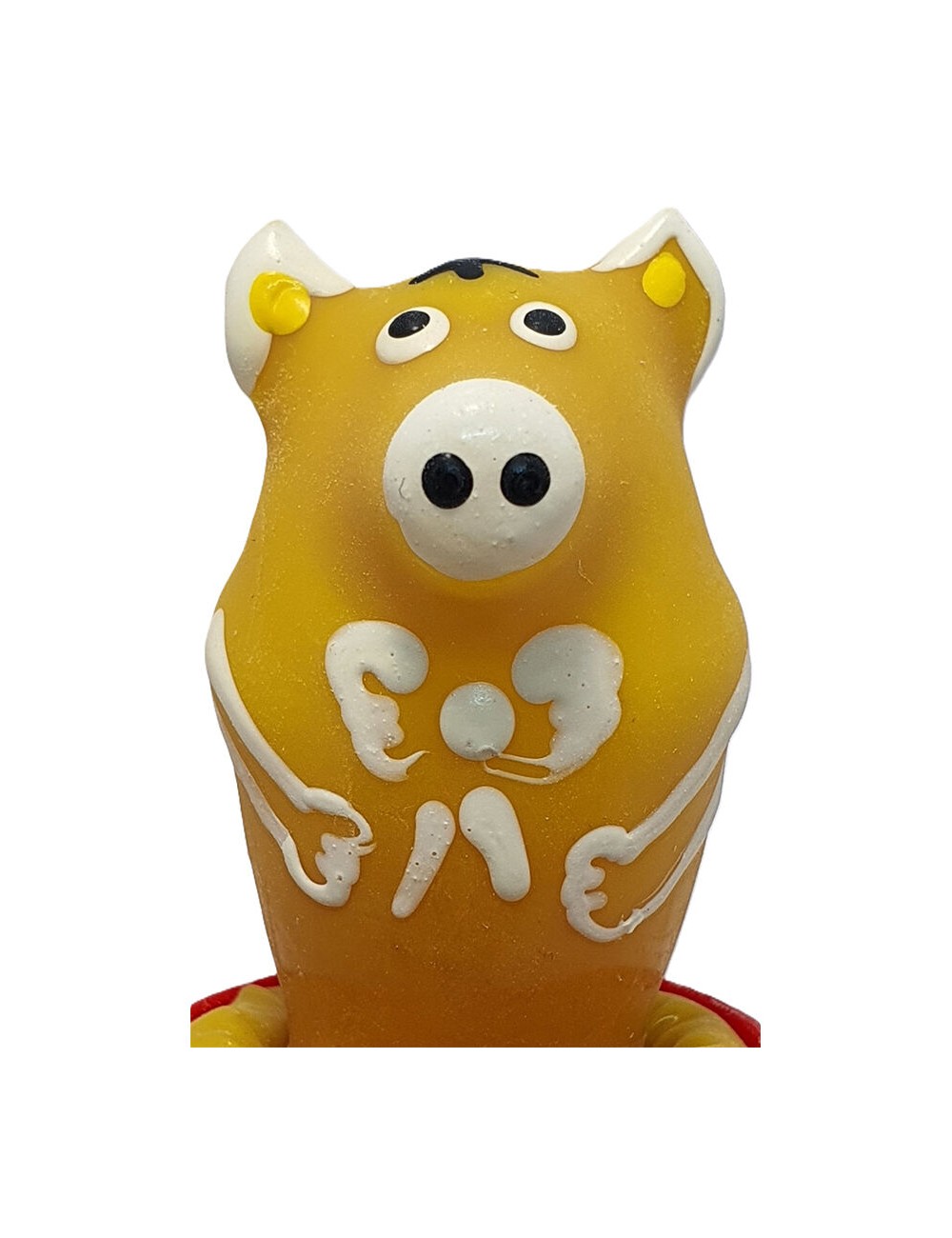 CONDOMERIE - HANDPAINTED NOVELTY CONDOMS PIG SITTING YELLOW CONDOMERIE - HANDPAINTED NOVELTY CONDOMS PIG SITTING YELLOW