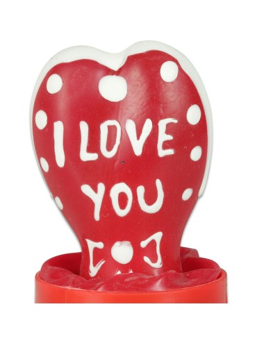 CONDOMERIE - HANDPAINTED NOVELTY CONDOMS HEART - I LOVE YOU MODEL 2