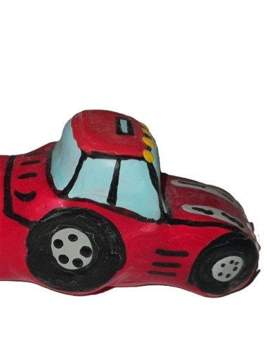 CONDOMERIE - HANDPAINTED NOVELTY CONDOMS TRACTOR RED XL