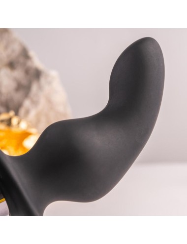 ROCKS-OFF - RO-ZEN RRO ANAL PLUG WITH VIBRATING PENIS RING BLACK