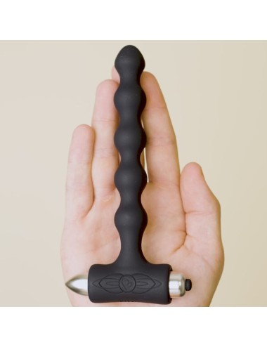 ROCKS- OFF - PETITE SENSATIONS PEARLS ANAL PLUG VIBRATOR BLACK