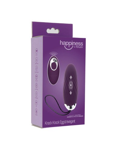 TOYJOY - HAPPINESS KNOCK KNOCK EGGSTAVAGANT VIBRATOR WITH REMOTE CONTROL PURPLE