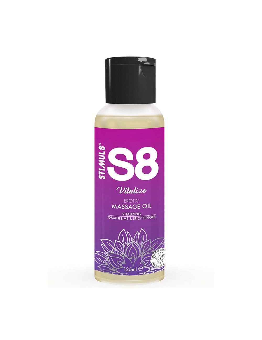 STIMUL8 - S8 VITALIZE LIME MASSAGE OIL 125 ML STIMUL8 - S8 VITALIZE LIME MASSAGE OIL 125 ML