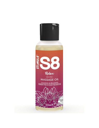 STIMUL8 - S8 RELAX EROTIC MASSAGE OIL GREEN TEA 50 ML