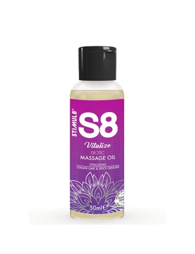 STIMUL8 - S8 VITALIZE EROTIC MASSAGE OIL LIME 50 ML