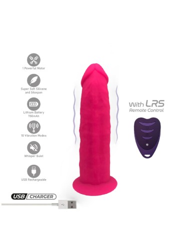 SILEXD - REALISTIC PENIS MODEL 2 PINK + REMOTE CONTROL LRS 17 CM
