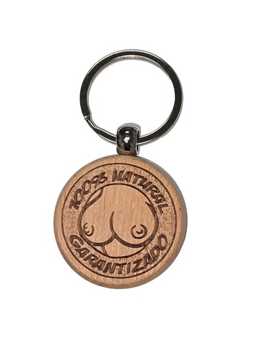DIABLO PICANTE - WOODEN BREAST-SHAPED KEYCHAIN