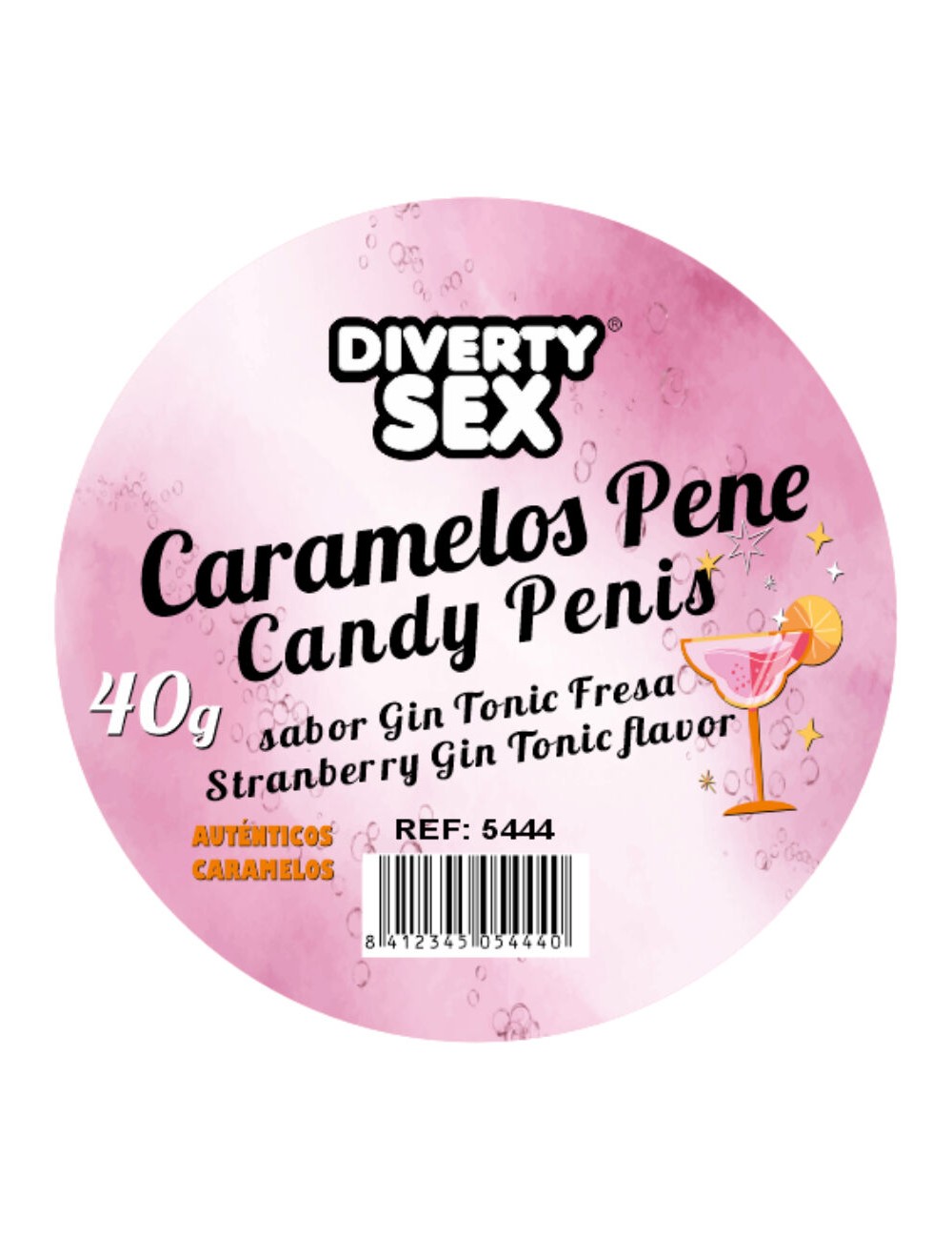 DIABLO PICANTE - 20 GIN & TONIC FLAVORED PENIS CANDIES DIABLO PICANTE - 20 GIN & TONIC FLAVORED PENIS CANDIES