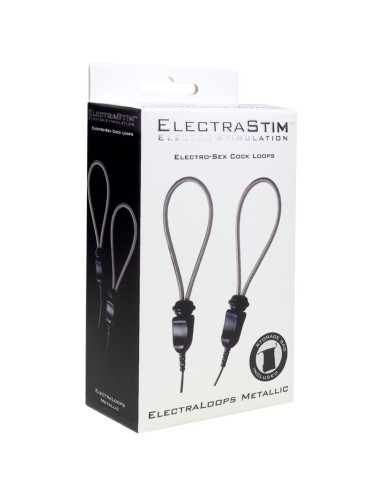 ELECTRASTIM - ELECTRALOOPS E-STIM ADJUSTABLE METAL PENIS RINGS