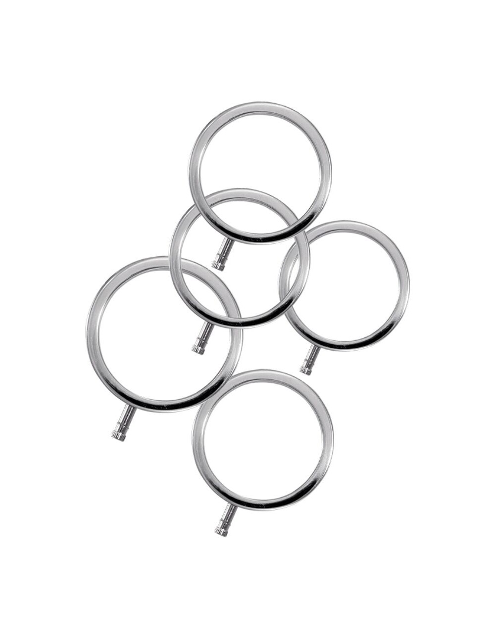 ELECTRASTIM - ELECTRARINGS METAL PENIS RINGS PACK OF 5 ELECTRASTIM - ELECTRARINGS METAL PENIS RINGS PACK OF 5