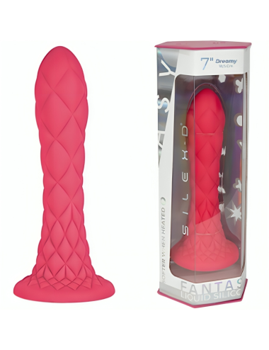 SILEXD - DREAMY DILDO FANTASY LIQUID SILICONE THERMOREACTIVE FUCHSIA 18.5 CM