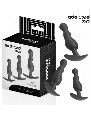 ADDICTED TOYS - SET OF 3 ANAL PLUG SILICONE MODEL 1
