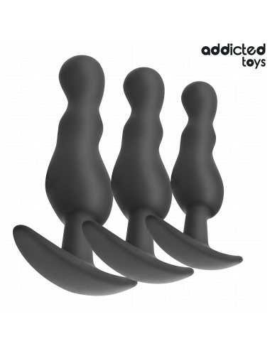 ADDICTED TOYS - SET OF 3 ANAL PLUG SILICONE MODEL 1