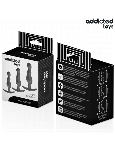 ADDICTED TOYS - SET OF 3 ANAL PLUG SILICONE MODEL 1