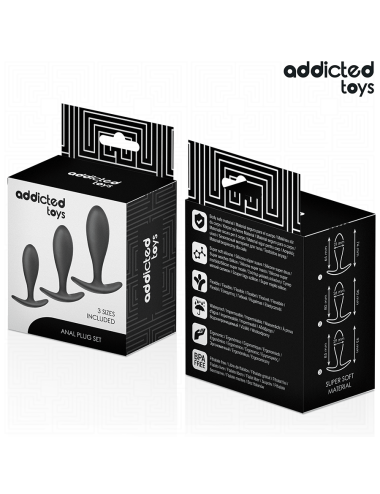 ADDICTED TOYS - SET OF 3 ANAL PLUG SILICONE MODEL 2