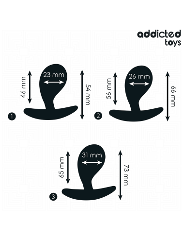 ADDICTED TOYS - SET OF 3 ANAL PLUG SILICONE MODEL 3