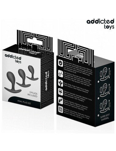 ADDICTED TOYS - SET OF 3 ANAL PLUG SILICONE MODEL 3