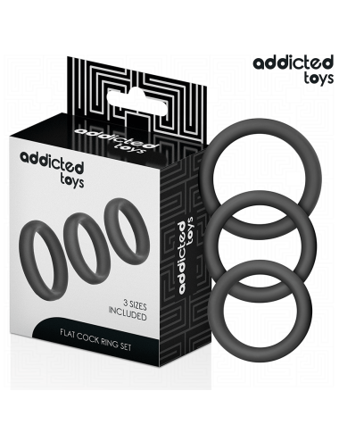 ADDICTED TOYS - SET OF FLAT SILICONE RINGS