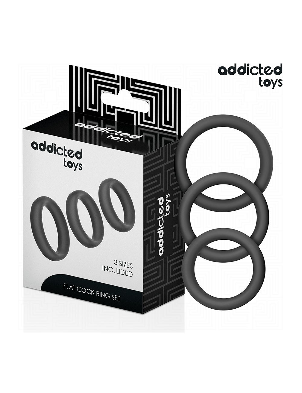 ADDICTED TOYS - SET OF FLAT SILICONE RINGS