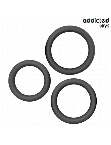 ADDICTED TOYS - SET OF FLAT SILICONE RINGS