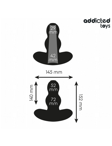 ADDICTED TOYS - HOLLOW ANAL PLUG SILICONE SIZE XXL 15.2 CM