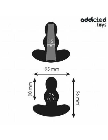 ADDICTED TOYS - HOLLOW ANAL PLUG SILICONE SIZE M 9.6 CM