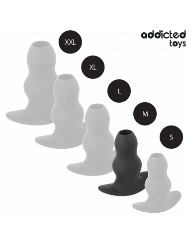 ADDICTED TOYS - HOLLOW ANAL PLUG SILICONE SIZE M 9.6 CM
