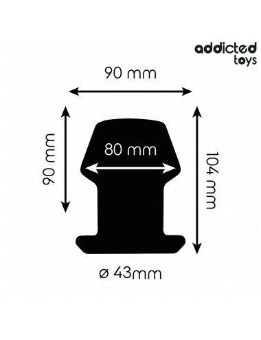 ADDICTED TOYS - EXTREME HOLLOW ANAL PLUG SILICONE SIZE L 10.4 CM