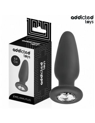 ADDICTED TOYS - ANAL PLUG WITH JEWEL SILICONE SIZE S 8.8 CM
