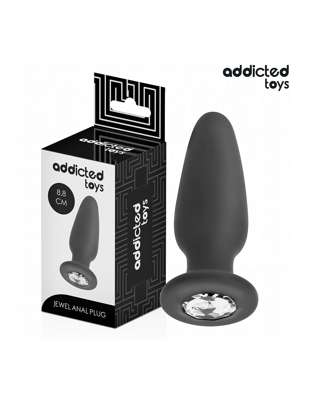 ADDICTED TOYS - ANAL PLUG WITH JEWEL SILICONE SIZE S 8.8 CM ADDICTED TOYS - ANAL PLUG WITH JEWEL SILICONE SIZE S 8.8 CM