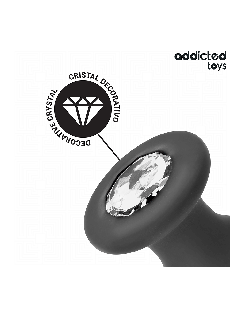 ADDICTED TOYS - ANAL PLUG WITH JEWEL SILICONE SIZE M 10.4 CM ADDICTED TOYS - ANAL PLUG WITH JEWEL SILICONE SIZE M 10.4 CM