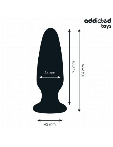 ADDICTED TOYS - ANAL PLUG WITH JEWEL SILICONE SIZE M 10.4 CM