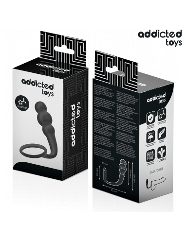 ADDICTED TOYS - ANAL PLUG WITH RING SILICONE MODEL 1