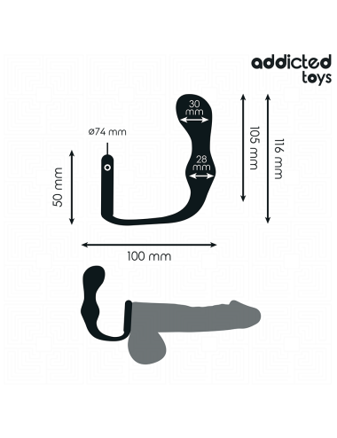 ADDICTED TOYS - ANAL PLUG WITH RING SILICONE MODEL 3