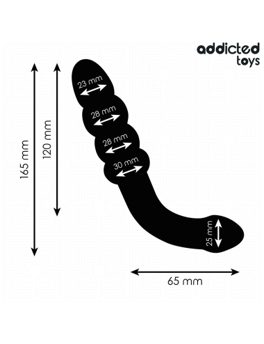 ADDICTED TOYS - DOUBLE ANAL MASSAGER SILICONE 16.5 CM
