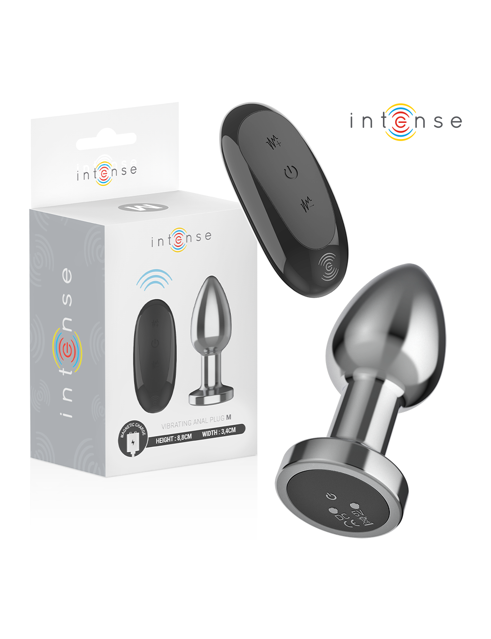 INTENSE - ANAL PLUG 10 VIBRATIONS METAL WITH REMOTE CONTROL M INTENSE - ANAL PLUG 10 VIBRATIONS METAL WITH REMOTE CONTROL M