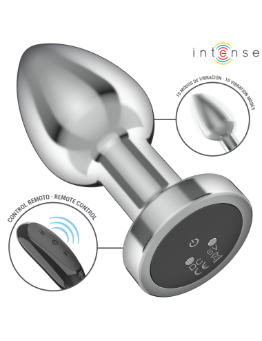 INTENSE - ANAL PLUG 10 VIBRATIONS METAL WITH REMOTE CONTROL M