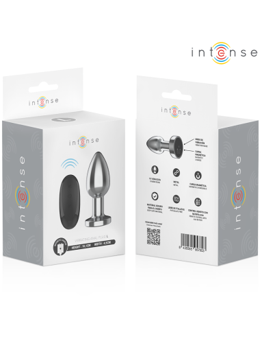 INTENSE - ANAL PLUG 10 VIBRATIONS METAL WITH REMOTE CONTROL L