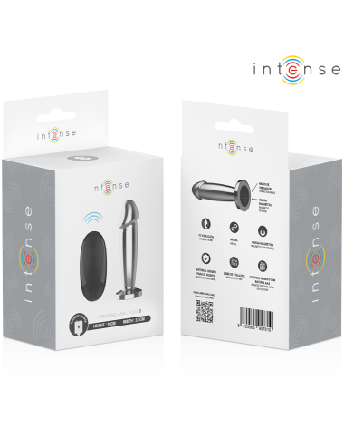 INTENSE - ANAL PLUG 10 VIBRATIONS METAL DILDO WITH REMOTE CONTROL S