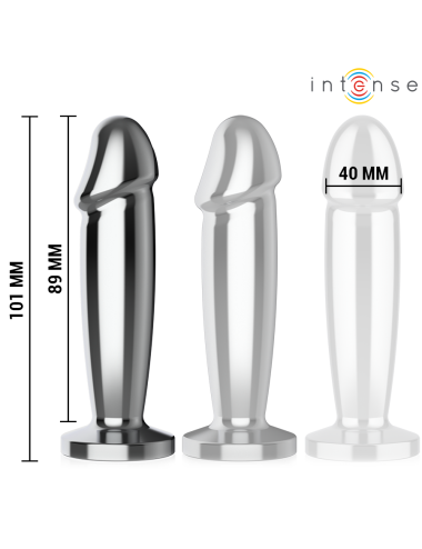 INTENSE - ANAL PLUG 10 VIBRATIONS METAL DILDO WITH REMOTE CONTROL M