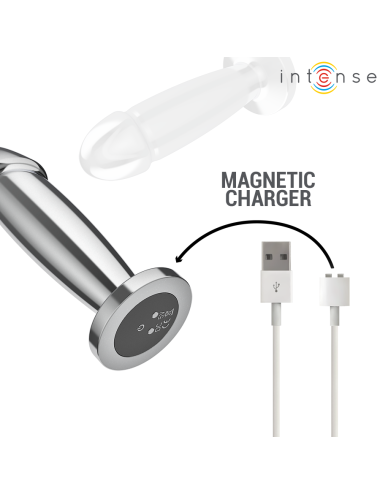 INTENSE - ANAL PLUG 10 VIBRATIONS METAL DILDO WITH REMOTE CONTROL M
