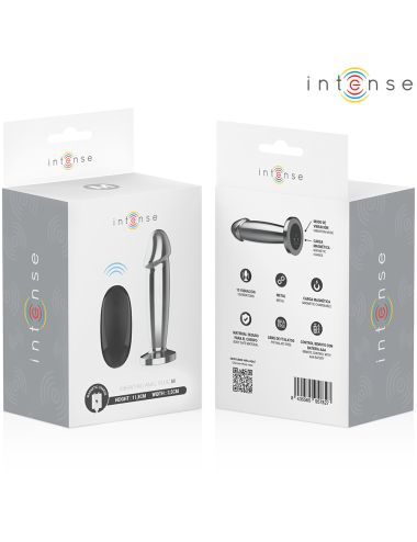 INTENSE - ANAL PLUG 10 VIBRATIONS METAL DILDO WITH REMOTE CONTROL M