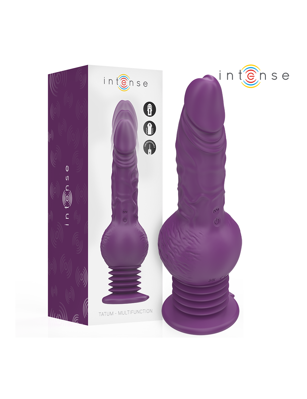 INTENSE - TATUM MULTIFUNCTION VIBRATOR WITH UP AND DOWN VIBRATION 24 CM PURPLE INTENSE - TATUM MULTIFUNCTION VIBRATOR WITH UP AND DOWN VIBRATION 24 CM PURPLE