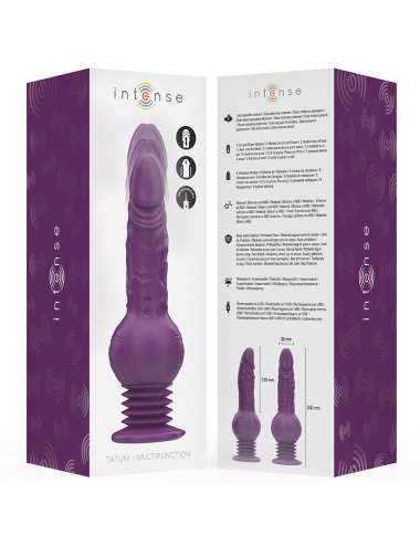 INTENSE - TATUM MULTIFUNCTION VIBRATOR WITH UP AND DOWN VIBRATION 24 CM PURPLE