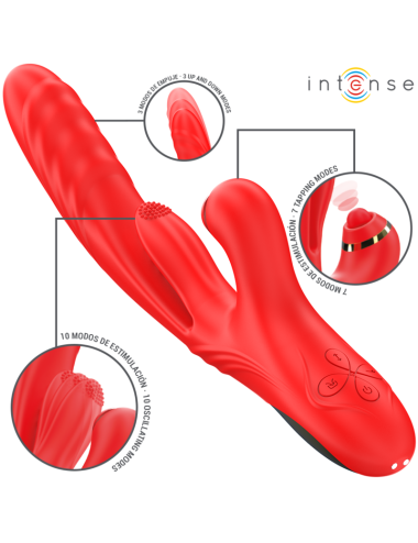 INTENSE - ROSALIA MULTIFUNCTION VIBRATOR 3 IN 1 RED