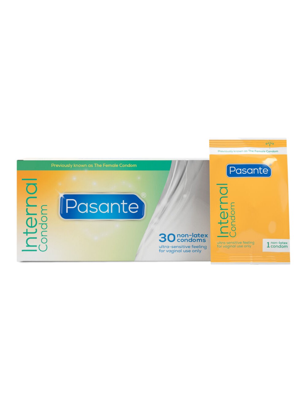 PASANTE - INTERNAL FEMALE CONDOMS BOX 30 UNITS PASANTE - INTERNAL FEMALE CONDOMS BOX 30 UNITS