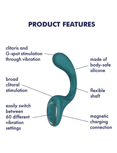 SATISFYER - G FOR FODDES 2 RABBIT VIBRATOR BOTTLE GREEN